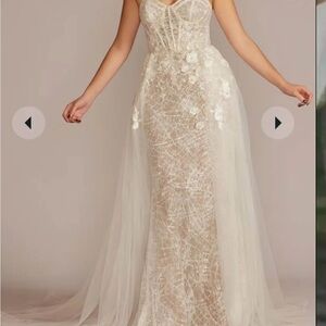 David's Bridal Cream Wedding Dress